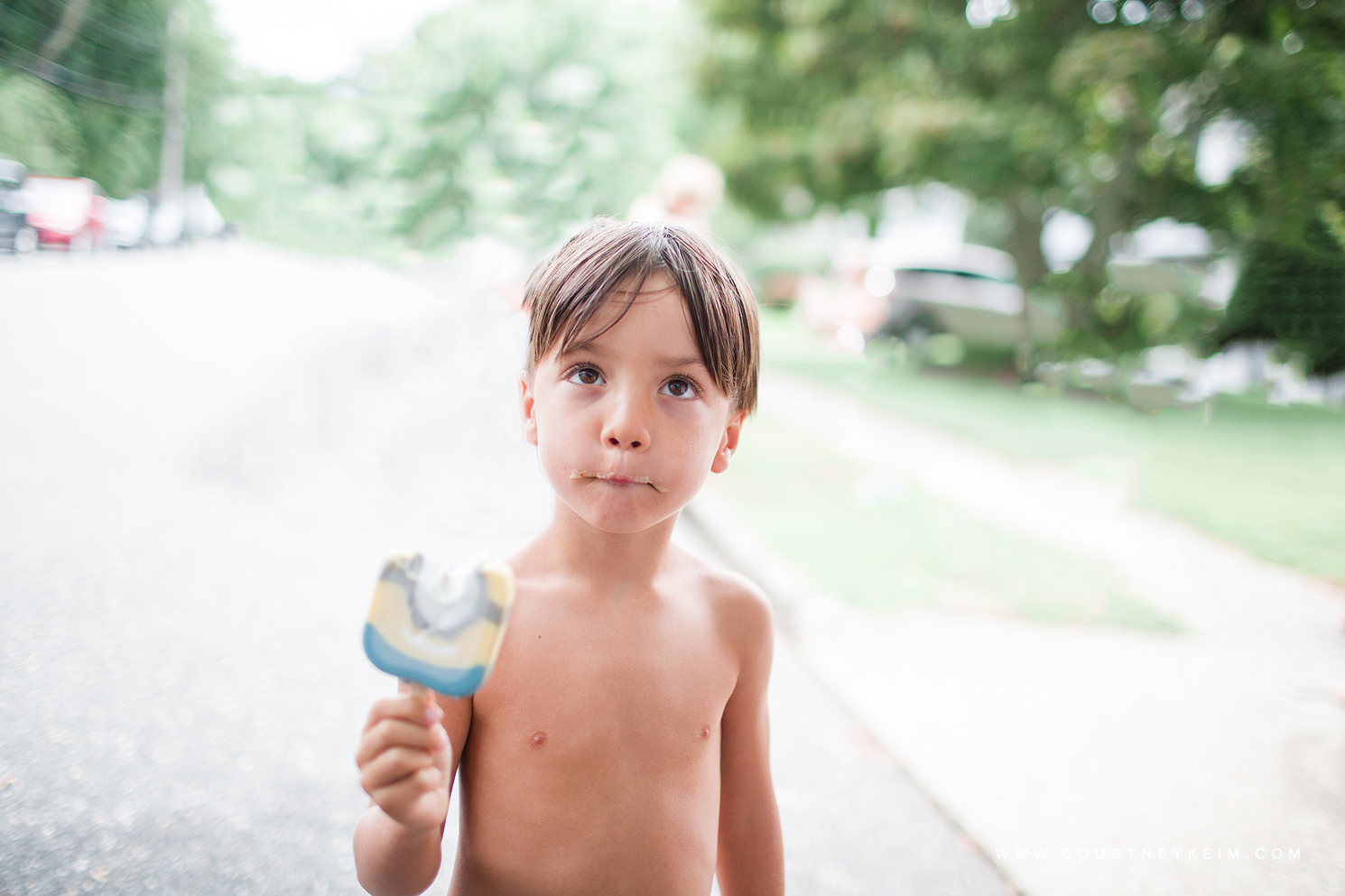 boy with popsicle