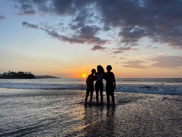 The sunset here never gets old. Blessed my three are back together again 💕